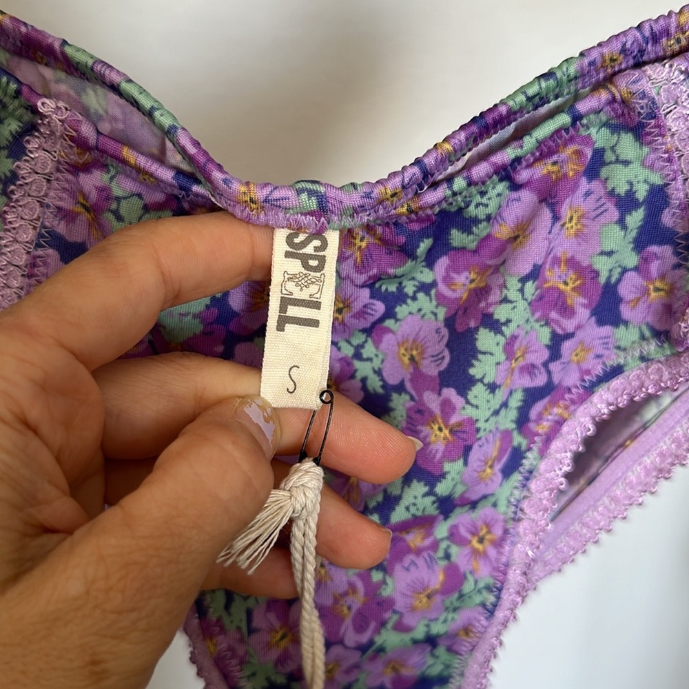 bundle bra + bloomer Spell Wildflower bralette XS an bloomer S preowned - Picture 5 of 7